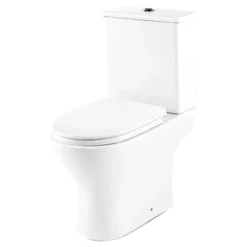 GoodHome Valois White Close-coupled Toilet Set With Soft Close Seat