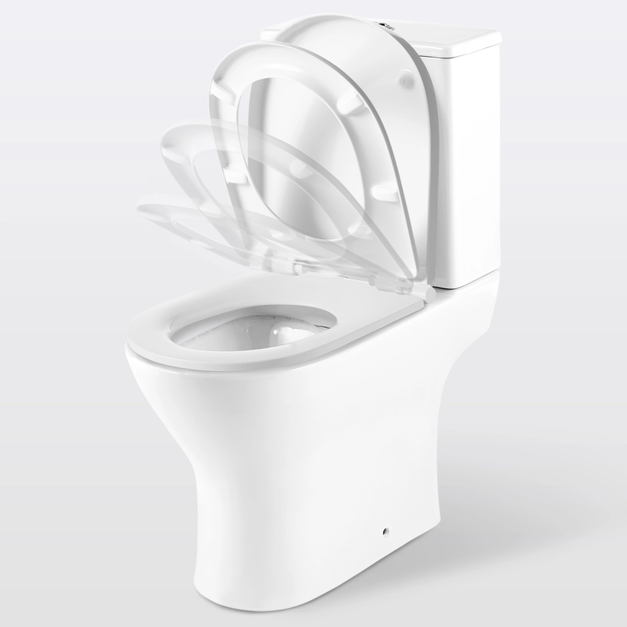 GoodHome Valois White Close-coupled Toilet Set With Soft Close Seat 4 GoodHome Valois White Close-coupled Toilet Set With Soft Close Seat - Image 2