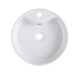 GoodHome Vorma White Round Counter-mounted Counter Top Basin -Crystal Bathware goodhome vorma white round counter mounted counter top basin3663602954606 01bq