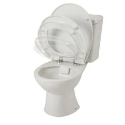 GoodHome Winam White Close-coupled Toilet Set With Soft Close Seat -Crystal Bathware goodhome winam white close coupled toilet set with soft close seat5059340223377 36c