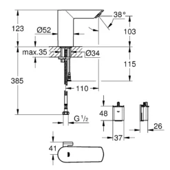 Grohe Bau Cosmopolitan Sensor Bathroom Plastic Gloss Sensor Tap 7 Grohe Bau Cosmopolitan Sensor Bathroom Plastic Gloss Sensor Tap -Crystal Bathware grohe bau cosmopolitan sensor bathroom plastic gloss sensor tap4005176473678 01t bq