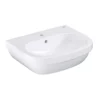 Grohe Euro Alpine White Curved Wall-mounted Cloakroom Basin (W)55cm -Crystal Bathware grohe euro alpine white curved wall mounted cloakroom basin w 55cm4005176407246 01c