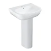 Grohe Euro Gloss White Oval Floor-mounted Full Pedestal Basin -Crystal Bathware grohe euro gloss white oval floor mounted full pedestal basin3663602387985 01c