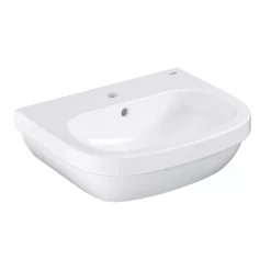 Grohe Euro Gloss White Oval Floor-mounted Full Pedestal Basin -Crystal Bathware grohe euro gloss white oval floor mounted full pedestal basin3663602387985 02c