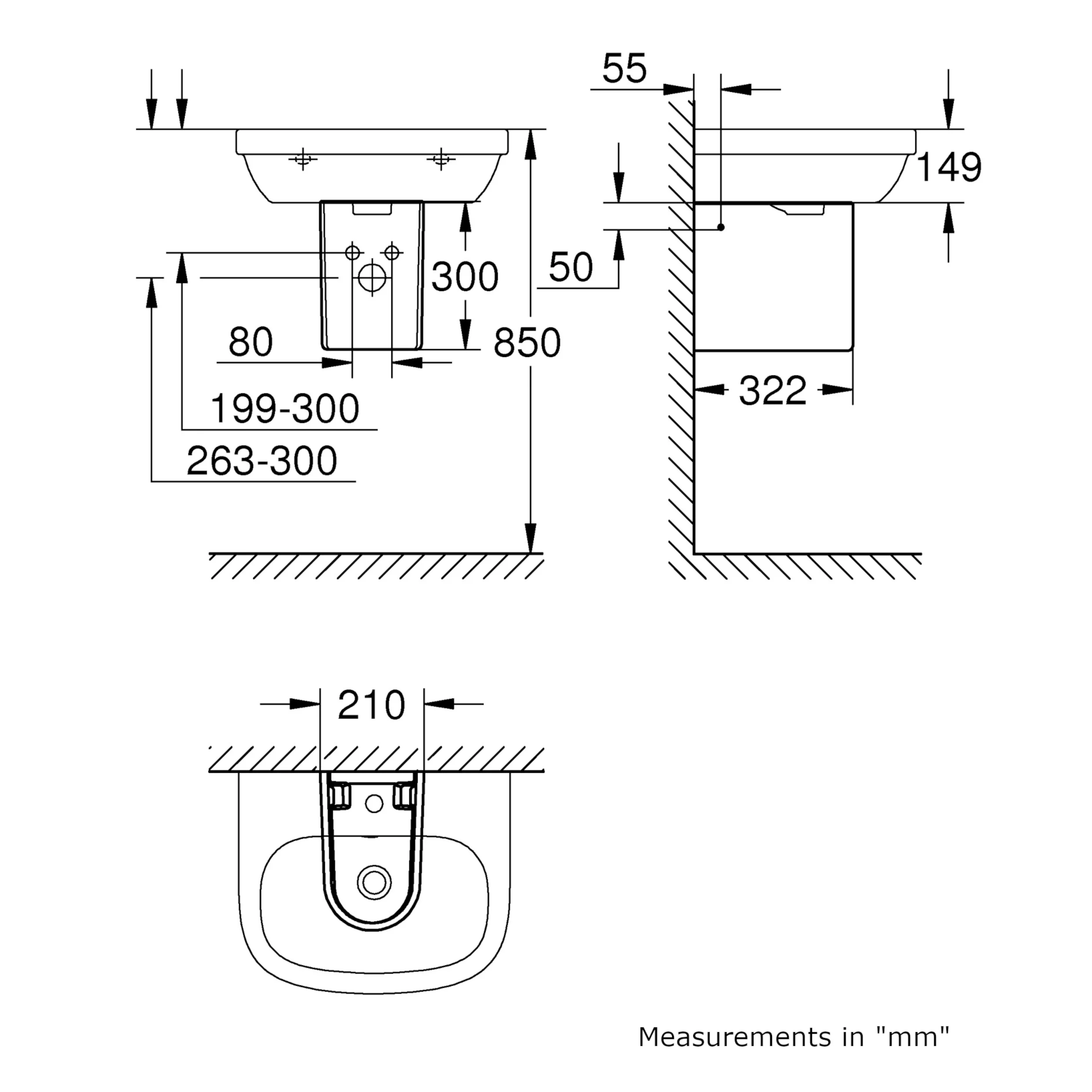 Grohe Euro Semi-pedestal Basin 9 Grohe Euro Semi-pedestal Basin - Image 7