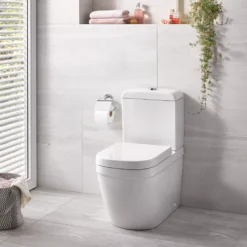 Grohe Euro White Back To Wall Toilet & Cistern With Soft Close Seat -Crystal Bathware grohe euro white back to wall toilet cistern with soft close seat4005176454608 04c