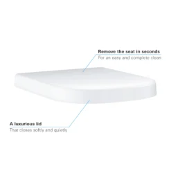 Grohe Euro White Back To Wall Toilet & Cistern With Soft Close Seat -Crystal Bathware grohe euro white back to wall toilet cistern with soft close seat4005176454608 06c