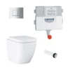 Grohe Even & Euro Alpine White Back To Wall Toilet & Cistern With Soft Close Seat -Crystal Bathware grohe even euro alpine white back to wall toilet cistern with soft close seat3663602387992 01c