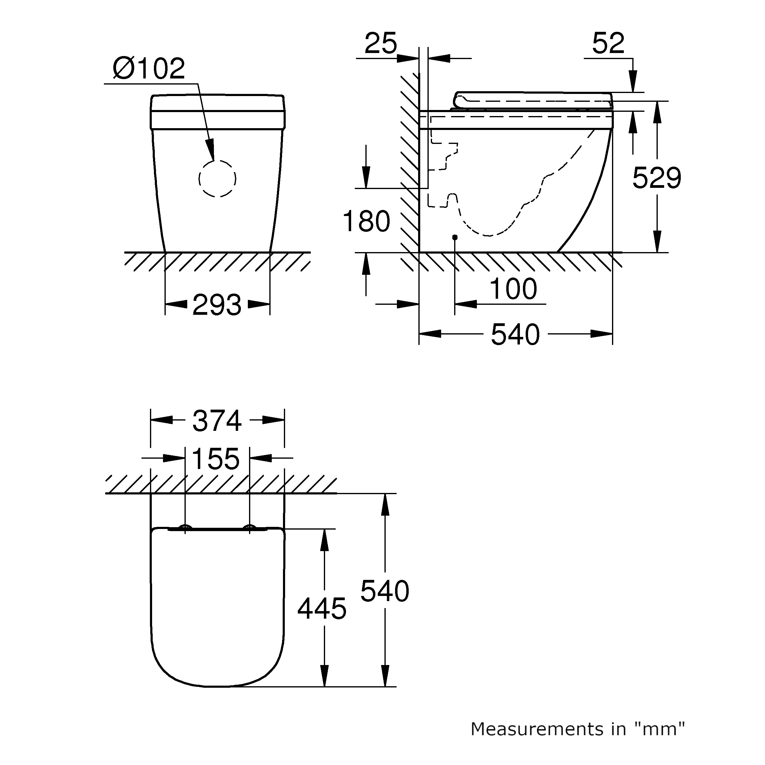 Grohe Even & Euro Alpine White Back To Wall Toilet & Cistern With Soft Close Seat 13 Grohe Even & Euro Alpine White Back To Wall Toilet & Cistern With Soft Close Seat - Image 11