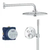 Grohe Grohtherm SmartControl Chrome Effect Thermostatic Multi Head Shower With 2 Buttons -Crystal Bathware grohe grohtherm smartcontrol chrome effect thermostatic multi head shower with 2 buttons4005176484117 01c bq