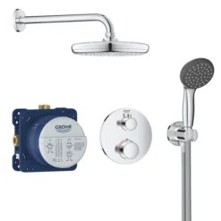 Grohe Precision Trend Wall-mounted Thermostatic 2-spray Pattern Shower Kit
