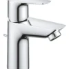Grohe QuickFix Start Edge Modern Basin Mono Mixer Tap With Pop-up Waste -Crystal Bathware grohe quickfix start edge modern basin mono mixer tap with pop up waste4005176674211 01c bq