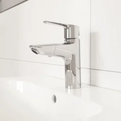 Grohe QuickFix Start Pull-out Chrome Effect Deck-mounted Manual Basin Mono Mixer Tap With Pop-up Waste -Crystal Bathware grohe quickfix start pull out chrome effect deck mounted manual basin mono mixer tap with pop up waste4005176644184 01i bq