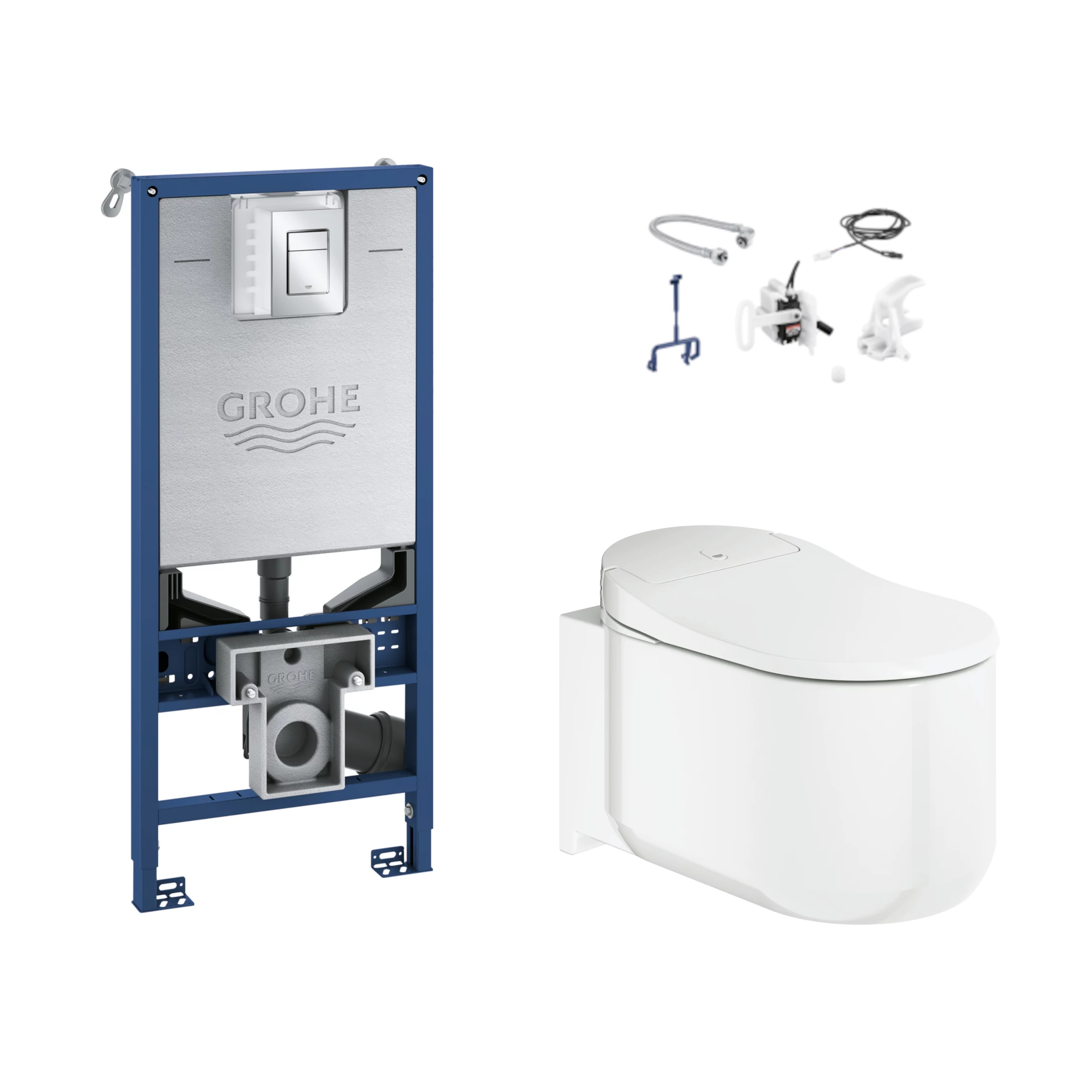 Grohe Sensia Arena Alpine White Wall Hung Toilet & Cistern With Soft Close Seat 3 Grohe Sensia Arena Alpine White Wall Hung Toilet & Cistern With Soft Close Seat