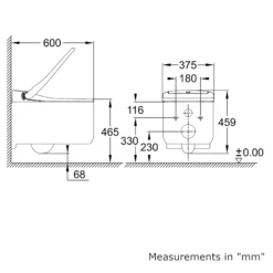 Grohe Sensia Arena Rimless Smart Toilet With Soft Close Seat -Crystal Bathware grohe sensia arena rimless smart toilet with soft close seat4005176470448 01t