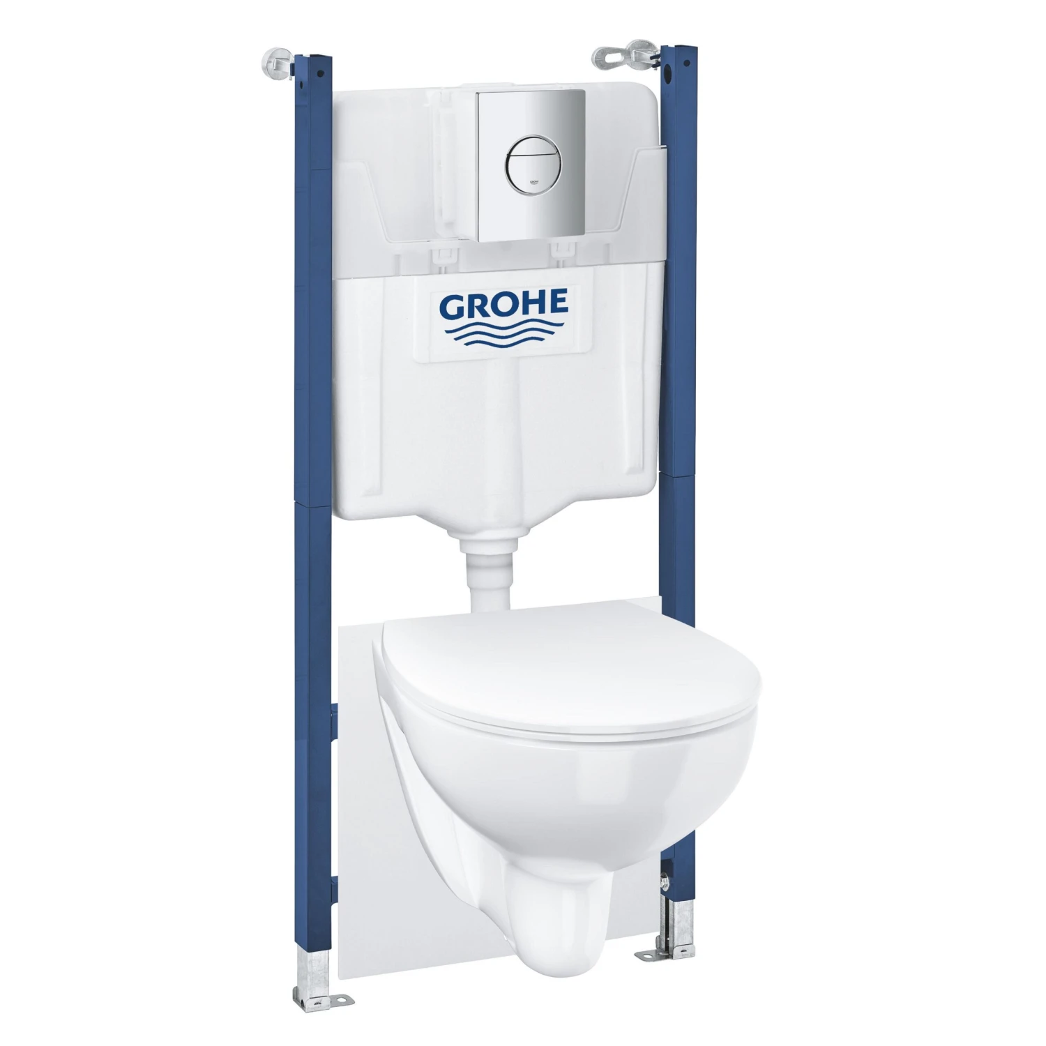 Grohe Solido 5in1 Alpine White Standard Wall Hung Oval Toilet & Cistern With Soft Close Seat 3 Grohe Solido 5in1 Alpine White Standard Wall Hung Oval Toilet & Cistern With Soft Close Seat