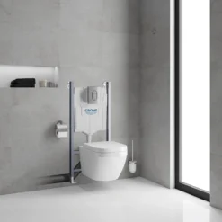 Grohe Solido White Wall Hung Toilet & Cistern With Soft Close Seat 23 Grohe Solido White Wall Hung Toilet & Cistern With Soft Close Seat -Crystal Bathware grohe solido white wall hung toilet cistern with soft close seat4005176460661 06c