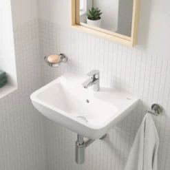 Grohe Start Edge Alpine White D-shaped Wall-mounted Vanity Basin (W)45cm -Crystal Bathware grohe start edge alpine white d shaped wall mounted vanity basin w 45cm4005176763502 01i bq