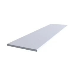 High Gloss White Glitter Effect Round Edge Chipboard & Laminate Bathroom Worktop 2.4cm X 150cm