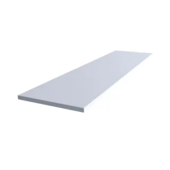 High Gloss White Marble Effect Round Edge Chipboard & Laminate Bathroom Worktop 2.4cm X 150cm