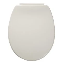 Himara White Bottom Fix Standard Close Toilet Seat -Crystal Bathware himara white bottom fix standard close toilet seat3663602903963 03bq
