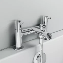 Ideal Standard Ceraline Chrome Effect Ceramic Disk Surface-mounted Double Shower Mixer Tap -Crystal Bathware ideal standard ceraline chrome effect ceramic disk surface mounted double shower mixer tap3800861065050 08i bq