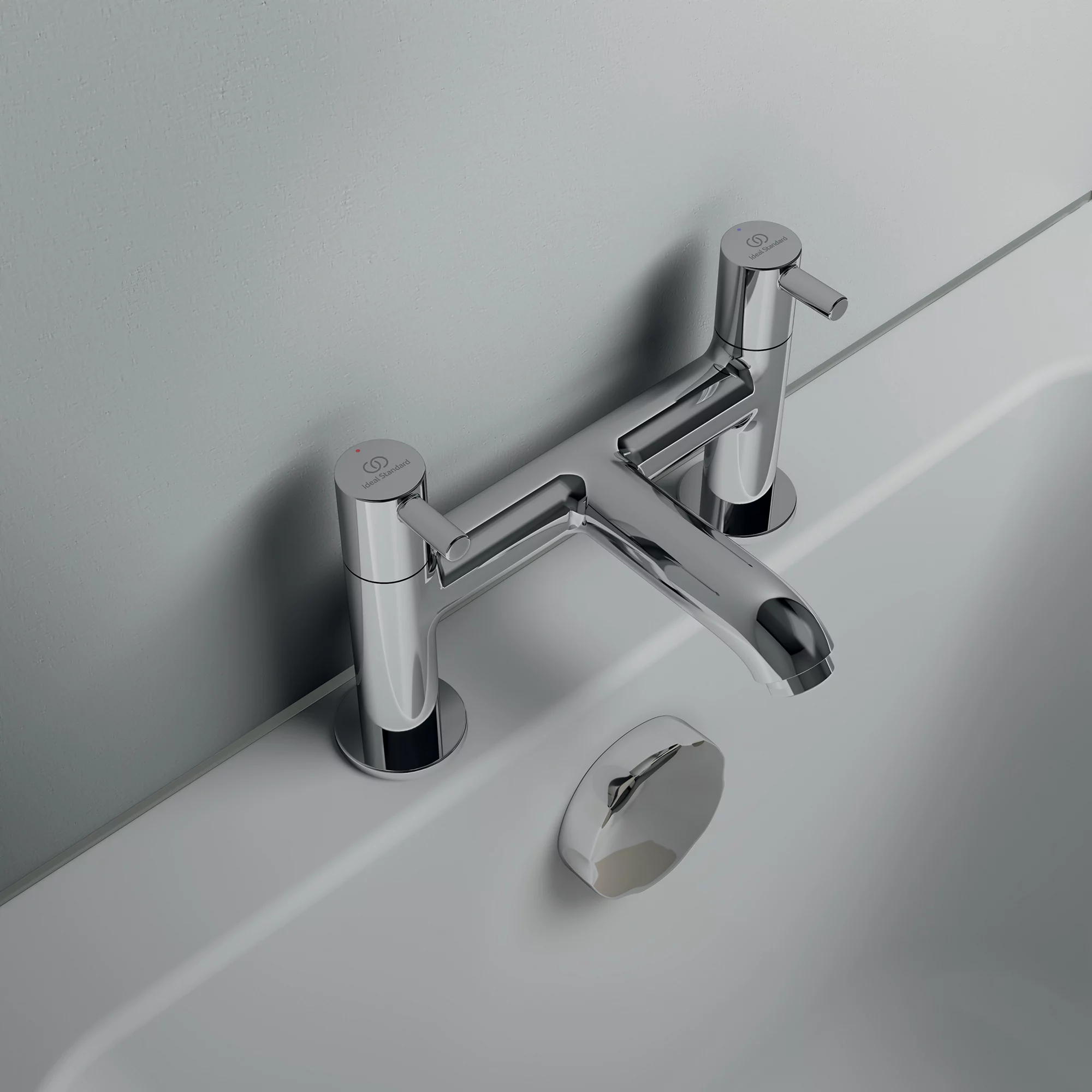 Ideal Standard Ceraline Gloss Chrome Effect Surface-mounted Manual Double Bath Filler Tap 8 Ideal Standard Ceraline Gloss Chrome Effect Surface-mounted Manual Double Bath Filler Tap - Image 6