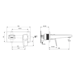 Ideal Standard Ceraplan Standard Black Square Wall-mounted Manual Wall Mixer Tap 9 Ideal Standard Ceraplan Standard Black Square Wall-mounted Manual Wall Mixer Tap -Crystal Bathware ideal standard ceraplan standard black square wall mounted manual wall mixer tap3800861116868 04t bq