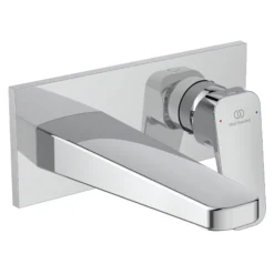 Ideal Standard Ceraplan Standard Chrome Effect Square Wall-mounted Manual Wall Mixer Tap