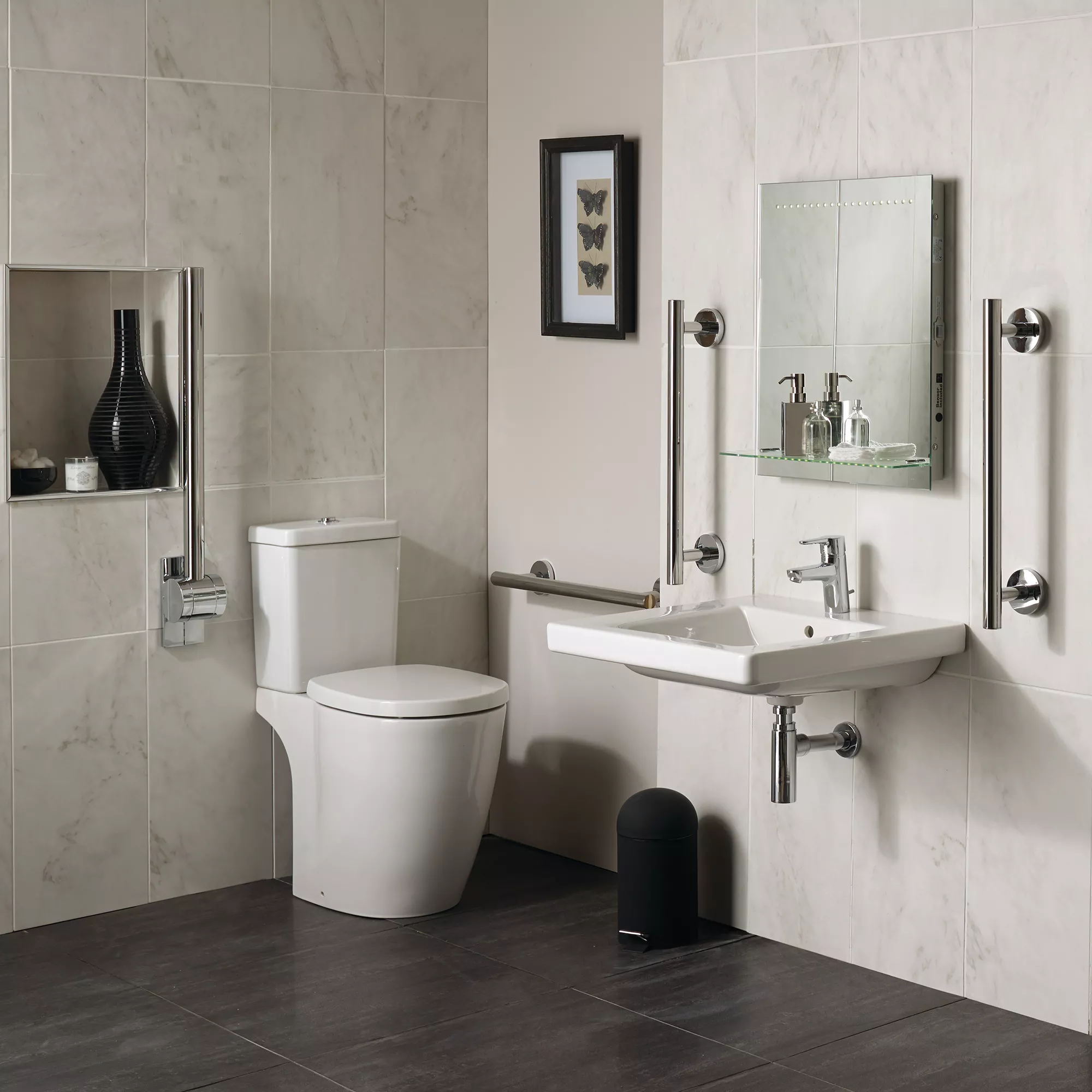 Ideal Standard Concept Freedom White Standard Back To Wall Round Comfort Height Toilet Set With Soft Close Seat 8 Ideal Standard Concept Freedom White Standard Back To Wall Round Comfort Height Toilet Set With Soft Close Seat - Image 6