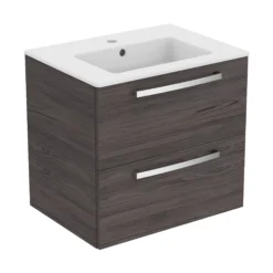 Ideal Standard Grey Wall-mounted Vanity Unit & Basin Set (W)610mm (H)565mm