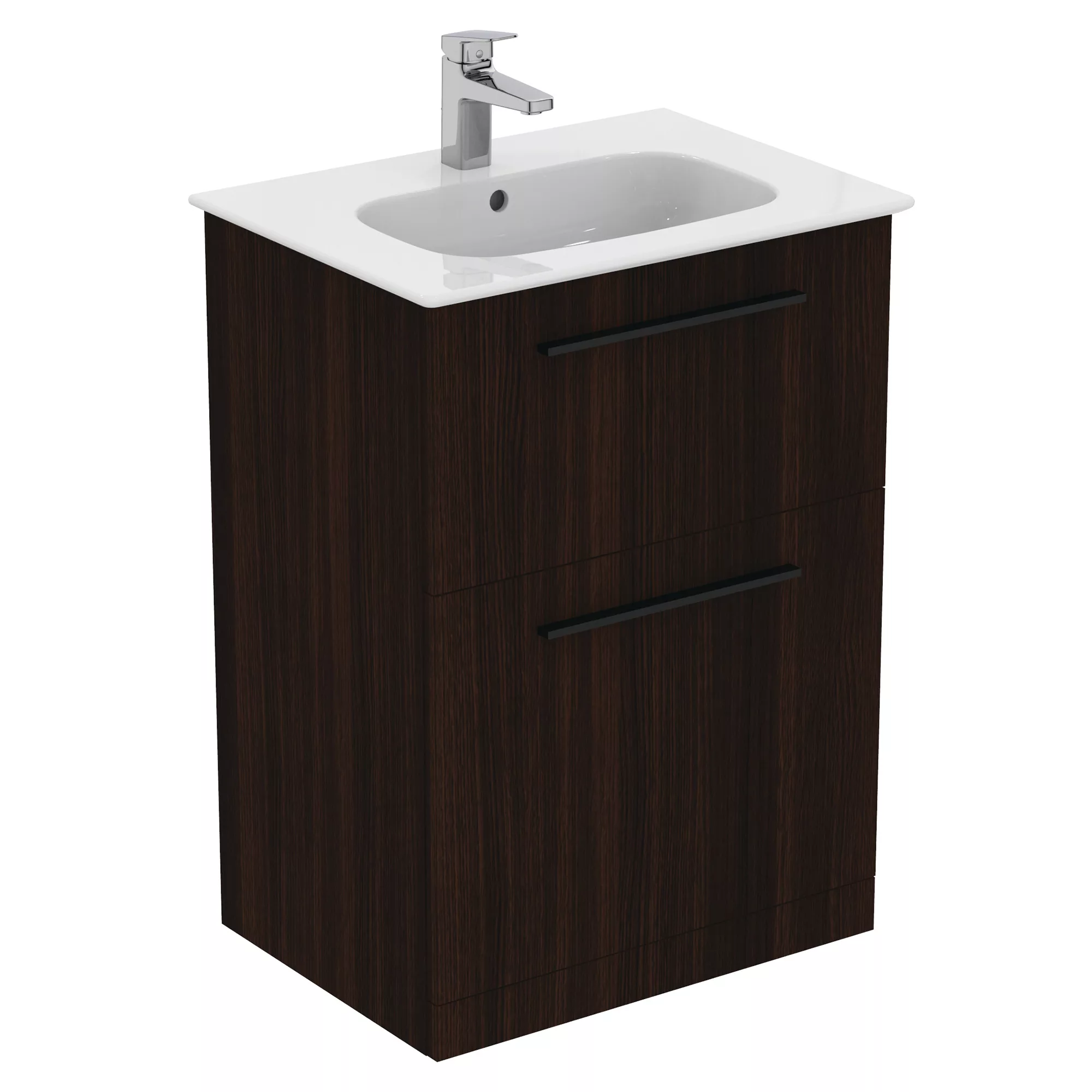 Ideal Standard I.life A Standard Coffee Brown Oak Effect Freestanding Bathroom Vanity Unit (H)85.3cm (W)60cm 7 Ideal Standard I.life A Standard Coffee Brown Oak Effect Freestanding Bathroom Vanity Unit (H)85.3cm (W)60cm - Image 5