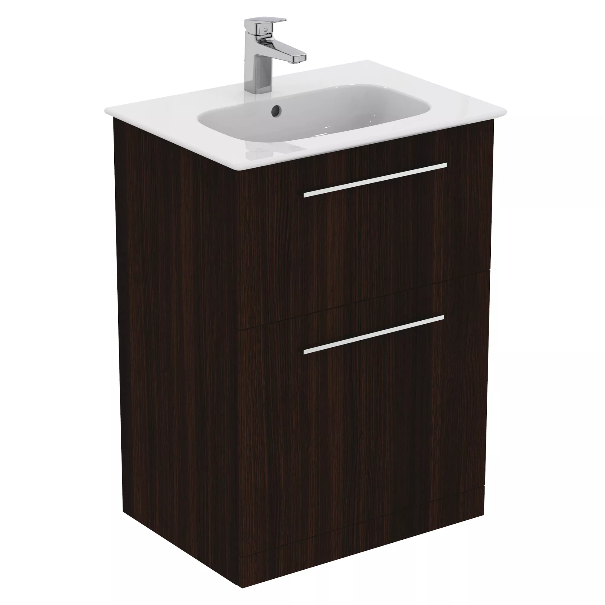 Ideal Standard I.life A Standard Coffee Brown Oak Effect Freestanding Bathroom Vanity Unit (H)85.3cm (W)60cm 8 Ideal Standard I.life A Standard Coffee Brown Oak Effect Freestanding Bathroom Vanity Unit (H)85.3cm (W)60cm - Image 6