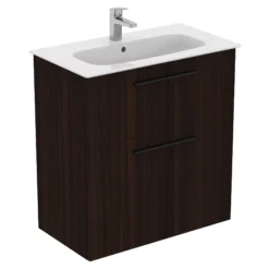Ideal Standard I.life A Standard Coffee Brown Oak Effect Freestanding Bathroom Vanity Unit (H)85.3cm (W)80cm -Crystal Bathware ideal standard i life a standard coffee brown oak effect freestanding bathroom vanity unit h 85 3cm w 80cm8014140502494 04c bq