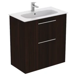 Ideal Standard I.life A Standard Coffee Brown Oak Effect Freestanding Bathroom Vanity Unit (H)85.3cm (W)80cm -Crystal Bathware ideal standard i life a standard coffee brown oak effect freestanding bathroom vanity unit h 85 3cm w 80cm8014140502494 05c bq