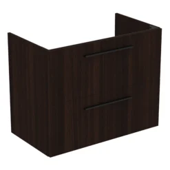 Ideal Standard I.life A Standard Coffee Brown Oak Effect Wall-mounted Bathroom Vanity Unit (H)63cm (W)80cm