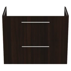 Ideal Standard I.life A Standard Coffee Brown Oak Effect Wall-mounted Bathroom Vanity Unit (H)63cm (W)80cm -Crystal Bathware ideal standard i life a standard coffee brown oak effect wall mounted bathroom vanity unit h 63cm w 80cm8014140501985 04c bq