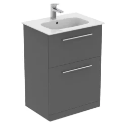 Ideal Standard I.life A Standard Gloss Quartz Grey Freestanding Bathroom Vanity Unit (H)85.3cm (W)60cm 11 Ideal Standard I.life A Standard Gloss Quartz Grey Freestanding Bathroom Vanity Unit (H)85.3cm (W)60cm -Crystal Bathware ideal standard i life a standard gloss quartz grey freestanding bathroom vanity unit h 85 3cm w 60cm8014140494386 04c bq