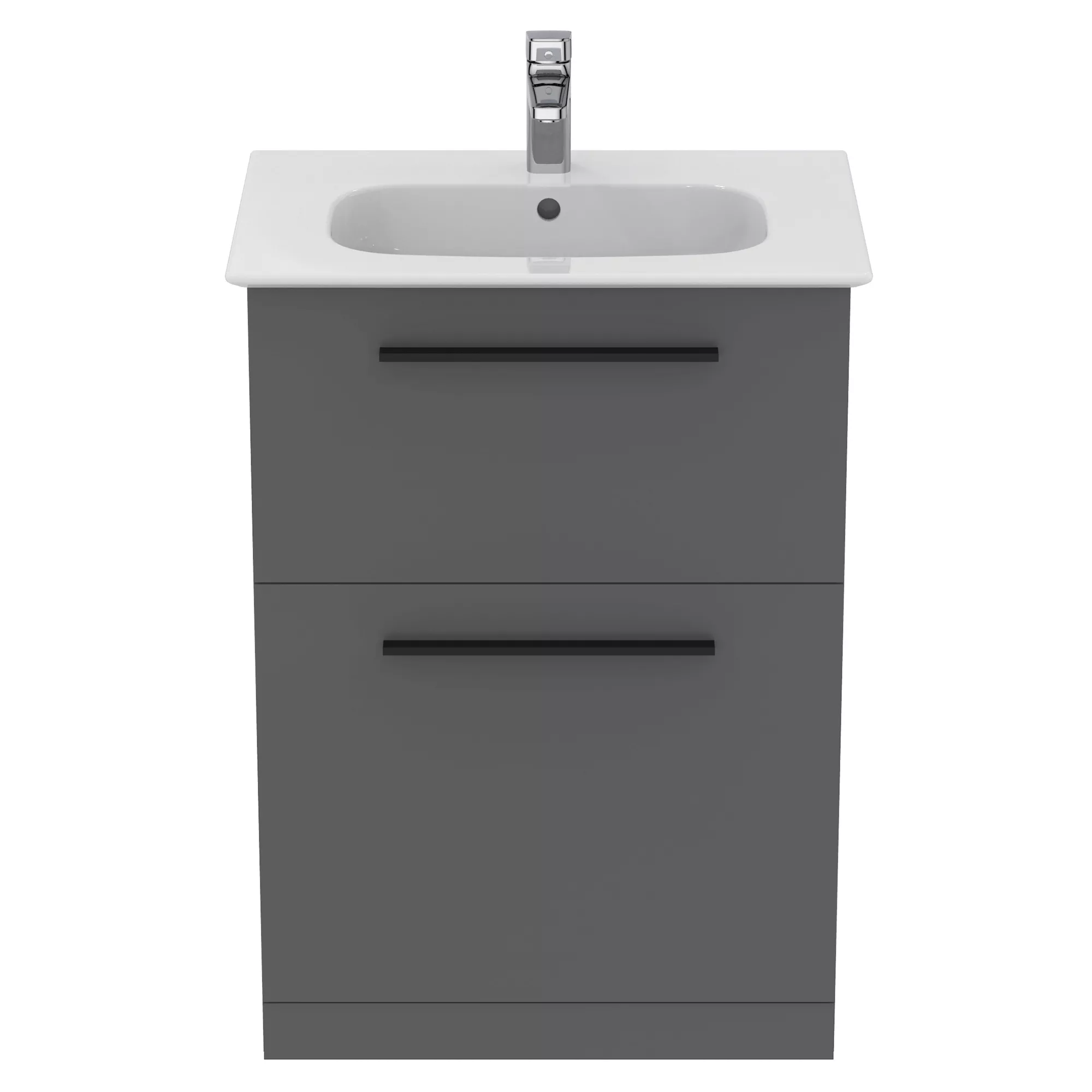 Ideal Standard I.life A Standard Gloss Quartz Grey Freestanding Bathroom Vanity Unit (H)85.3cm (W)60cm 7 Ideal Standard I.life A Standard Gloss Quartz Grey Freestanding Bathroom Vanity Unit (H)85.3cm (W)60cm - Image 5