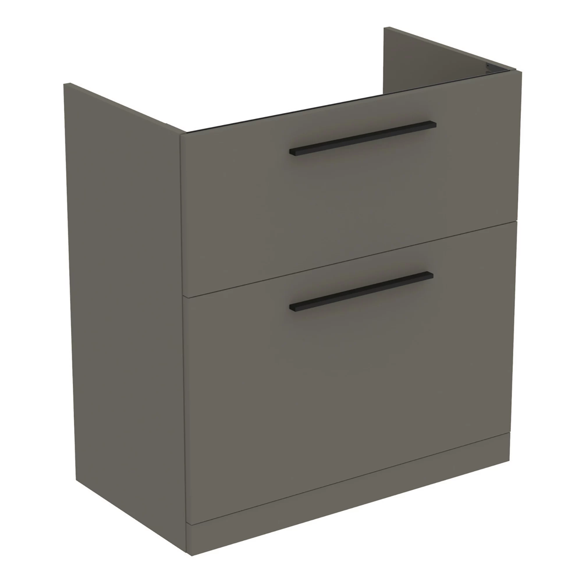 Ideal Standard I.life A Standard Gloss Quartz Grey Freestanding Bathroom Vanity Unit (H)85.3cm (W)80cm 3 Ideal Standard I.life A Standard Gloss Quartz Grey Freestanding Bathroom Vanity Unit (H)85.3cm (W)80cm