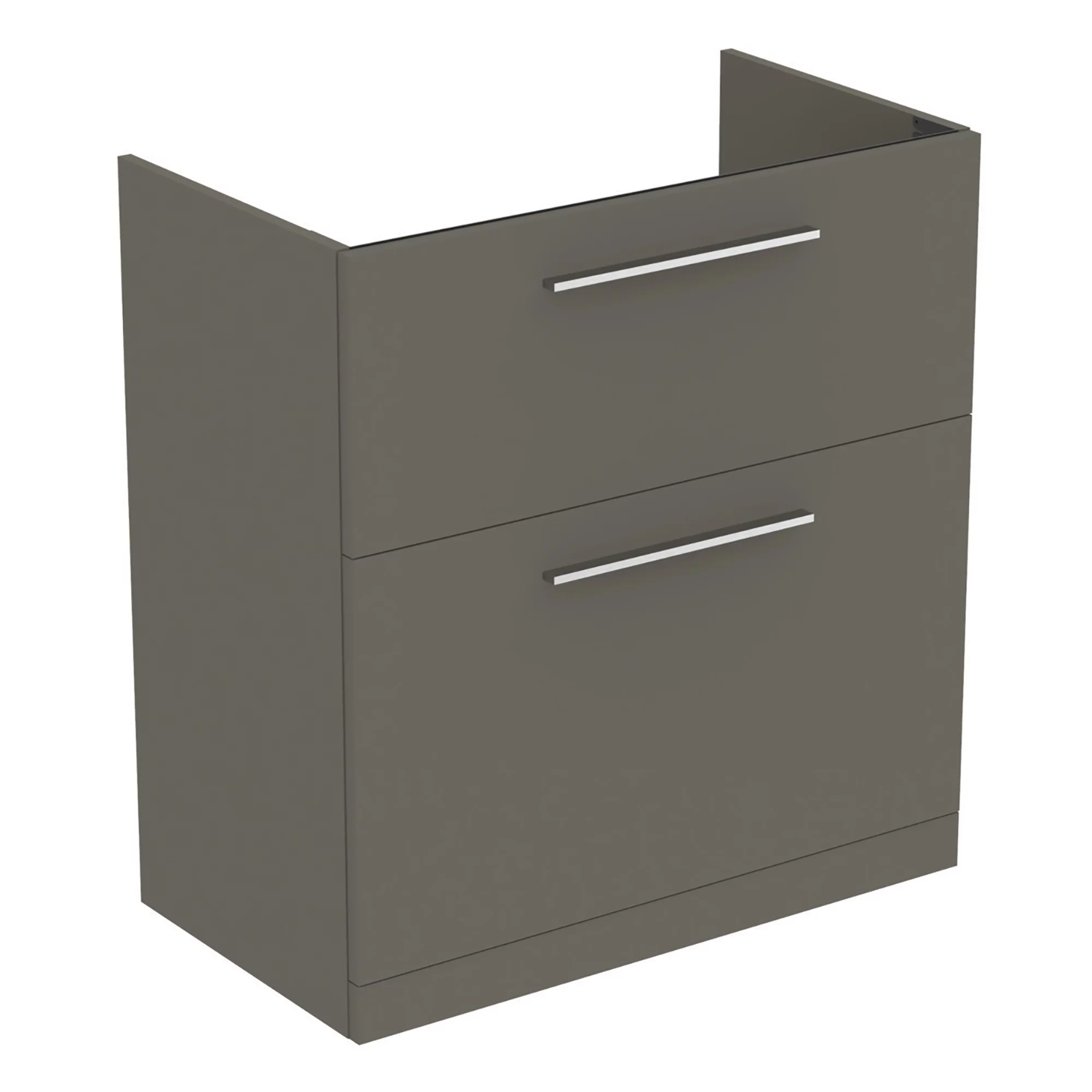 Ideal Standard I.life A Standard Gloss Quartz Grey Freestanding Bathroom Vanity Unit (H)85.3cm (W)80cm 4 Ideal Standard I.life A Standard Gloss Quartz Grey Freestanding Bathroom Vanity Unit (H)85.3cm (W)80cm - Image 2