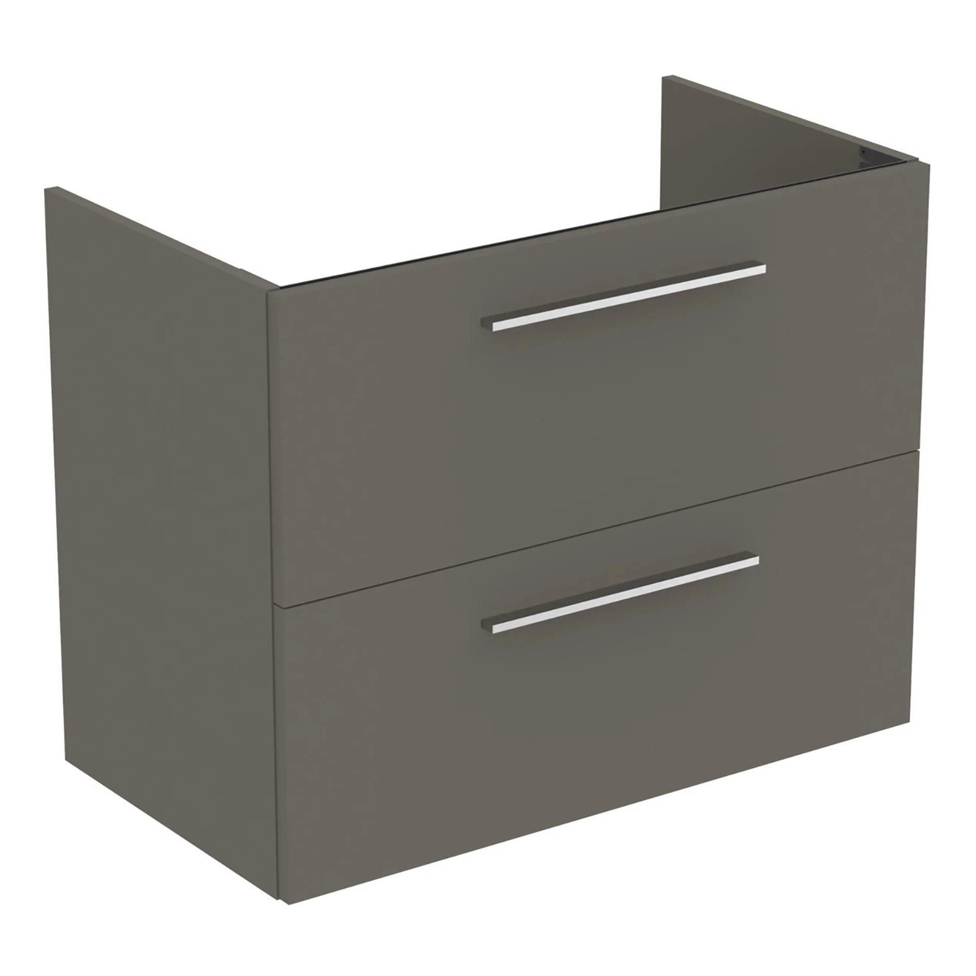 Ideal Standard I.life A Standard Gloss Quartz Grey Wall-mounted Bathroom Vanity Unit (H)63cm (W)80cm 4 Ideal Standard I.life A Standard Gloss Quartz Grey Wall-mounted Bathroom Vanity Unit (H)63cm (W)80cm - Image 2