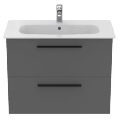 Ideal Standard I.life A Standard Gloss Quartz Grey Wall-mounted Bathroom Vanity Unit (H)63cm (W)80cm 13 Ideal Standard I.life A Standard Gloss Quartz Grey Wall-mounted Bathroom Vanity Unit (H)63cm (W)80cm -Crystal Bathware ideal standard i life a standard gloss quartz grey wall mounted bathroom vanity unit h 63cm w 80cm8014140493532 05c bq
