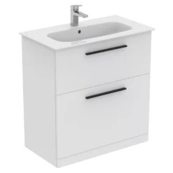 Ideal Standard I.life A Standard Matt White Freestanding Bathroom Vanity Unit (H)85.3cm (W)80cm -Crystal Bathware ideal standard i life a standard matt white freestanding bathroom vanity unit h 85 3cm w 80cm8014140502487 03c bq