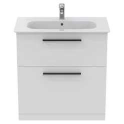 Ideal Standard I.life A Standard Matt White Freestanding Bathroom Vanity Unit (H)85.3cm (W)80cm -Crystal Bathware ideal standard i life a standard matt white freestanding bathroom vanity unit h 85 3cm w 80cm8014140502487 04c bq