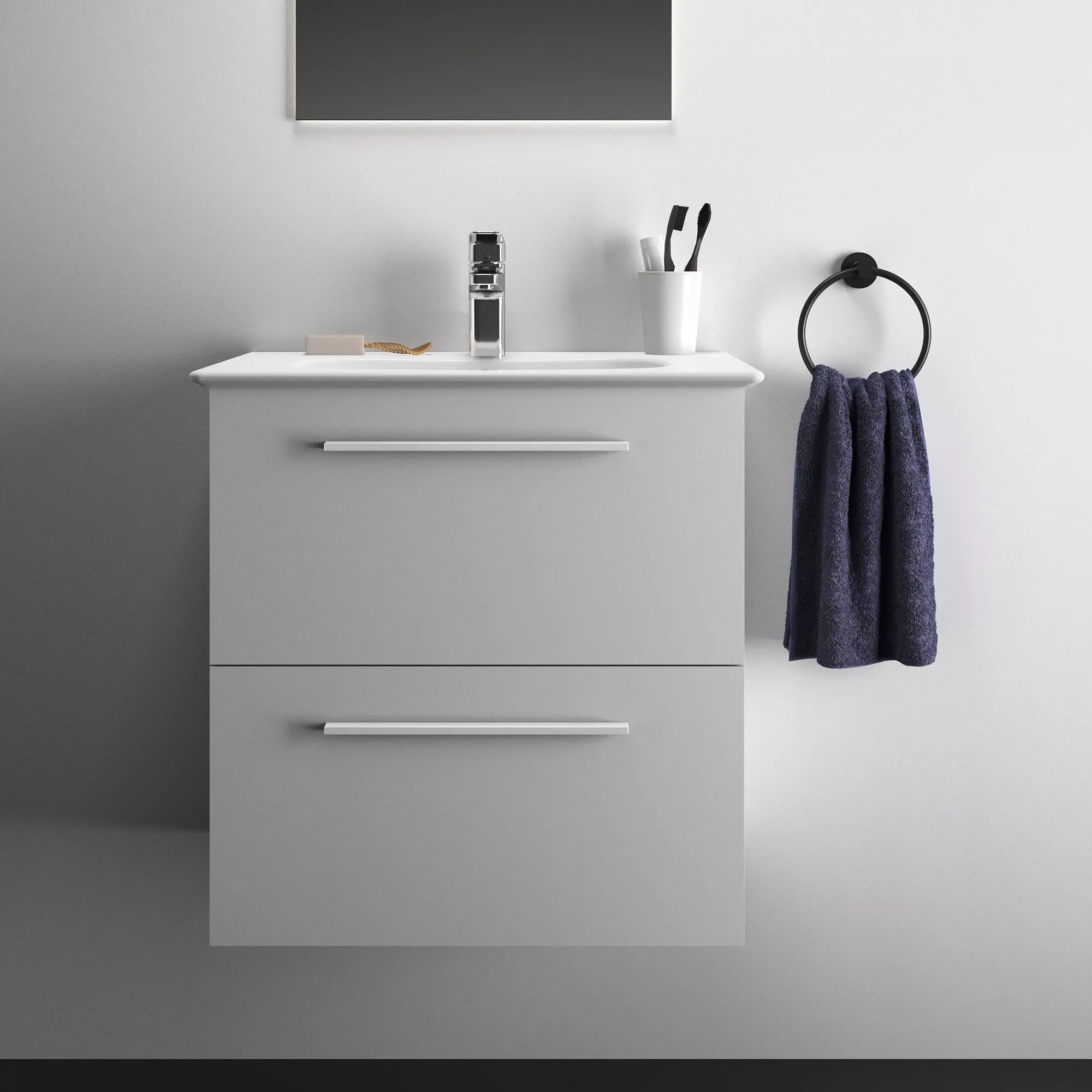 Ideal Standard I.life A Standard Matt White Wall-mounted Bathroom Vanity Unit (H)63cm (W)60cm 8 Ideal Standard I.life A Standard Matt White Wall-mounted Bathroom Vanity Unit (H)63cm (W)60cm - Image 6