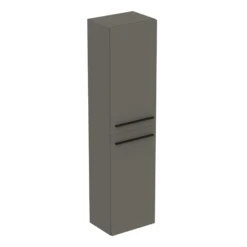 Ideal Standard I.life A Tall Gloss Quartz Grey Single Wall-mounted Bathroom Cabinet (H)160cm (W)40cm