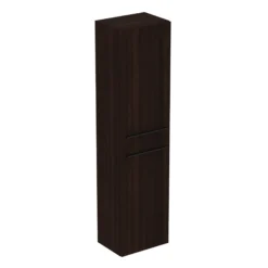 Ideal Standard I.life A Tall Satin Coffee Brown Oak Effect Single Wall-mounted Bathroom Cabinet (H)160cm (W)40cm