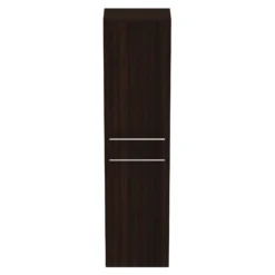 Ideal Standard I.life A Tall Satin Coffee Brown Oak Effect Single Wall-mounted Bathroom Cabinet (H)160cm (W)40cm -Crystal Bathware ideal standard i life a tall satin coffee brown oak effect single wall mounted bathroom cabinet h 160cm w 40cm8014140502074 04c bq