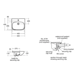 Ideal Standard I.life A White Rectangular Semi-recessed Basin (W)50cm 15 Ideal Standard I.life A White Rectangular Semi-recessed Basin (W)50cm -Crystal Bathware ideal standard i life a white rectangular semi recessed basin w 50cm5017830554356 02t bq